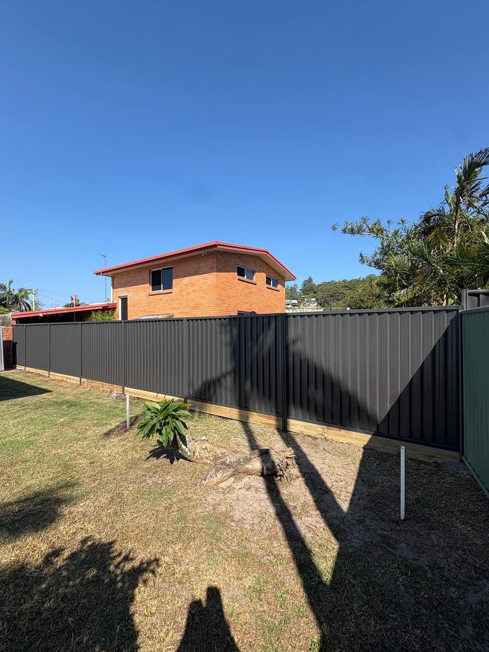 Completed Colorbond fence installation
